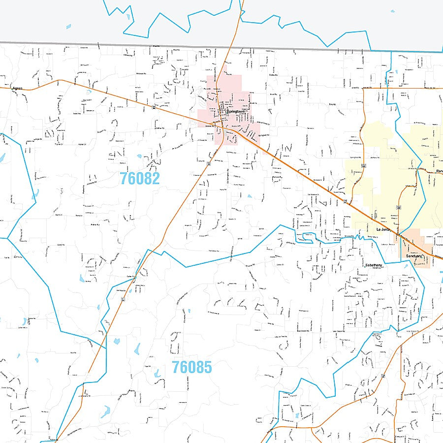 Parker County, TX Premium Style Wall Map