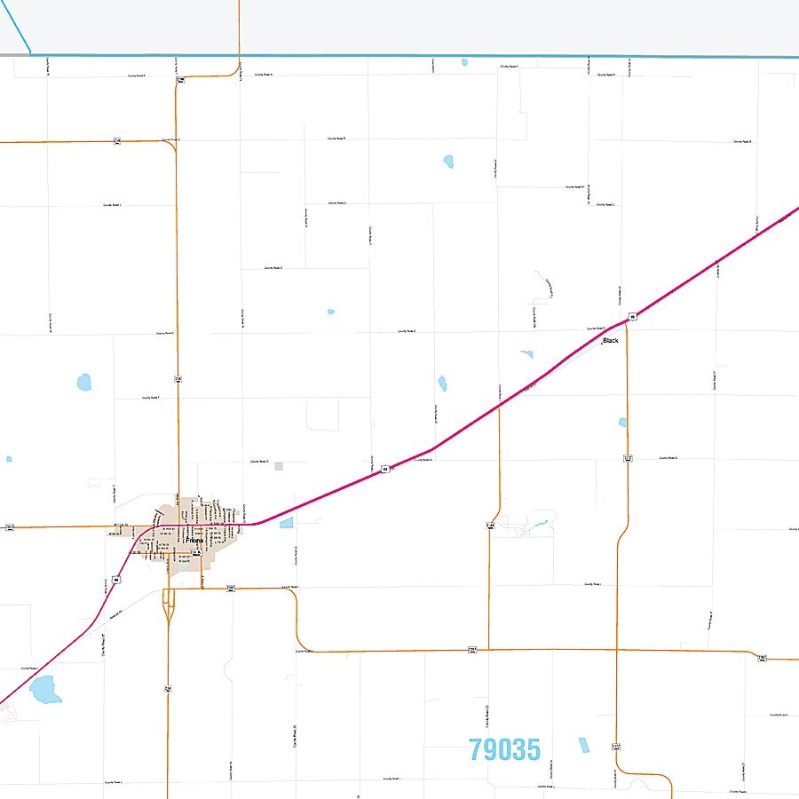 Parmer County, TX Premium Style Wall Map