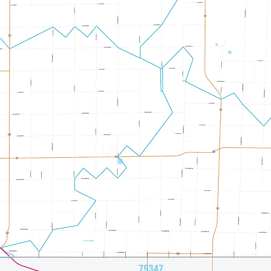Parmer County, TX Premium Style Wall Map