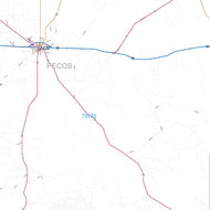 Pecos County, TX Premium Style Wall Map