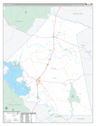 Polk County, TX Premium Style Wall Map