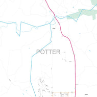 Potter County, TX Premium Style Wall Map