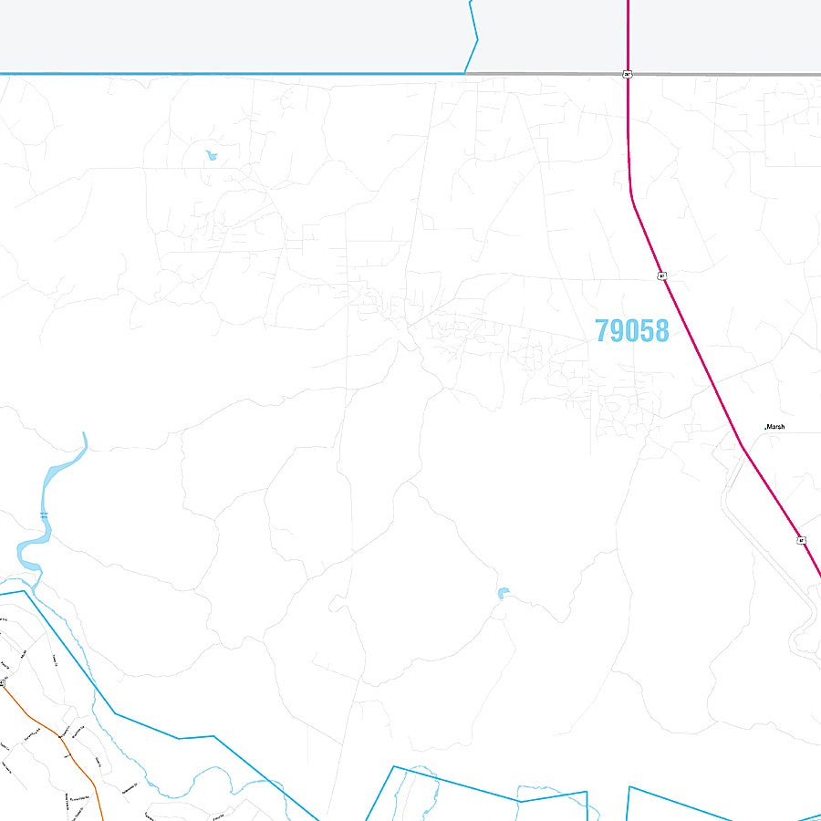 Potter County, TX Premium Style Wall Map