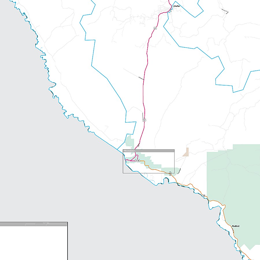 Presidio County, TX Premium Style Wall Map