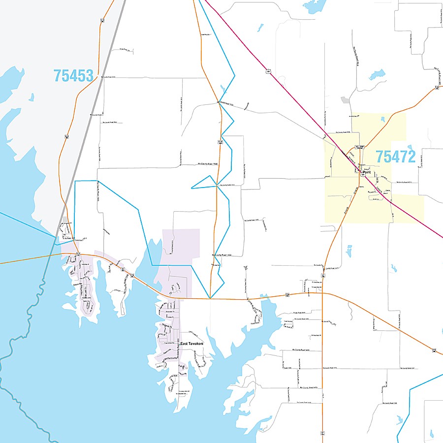Rains County, TX Premium Style Wall Map