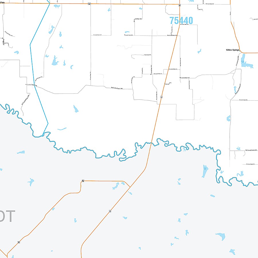 Rains County, TX Premium Style Wall Map