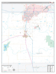 Randall County, TX Premium Style Wall Map