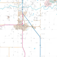 Randall County, TX Premium Style Wall Map