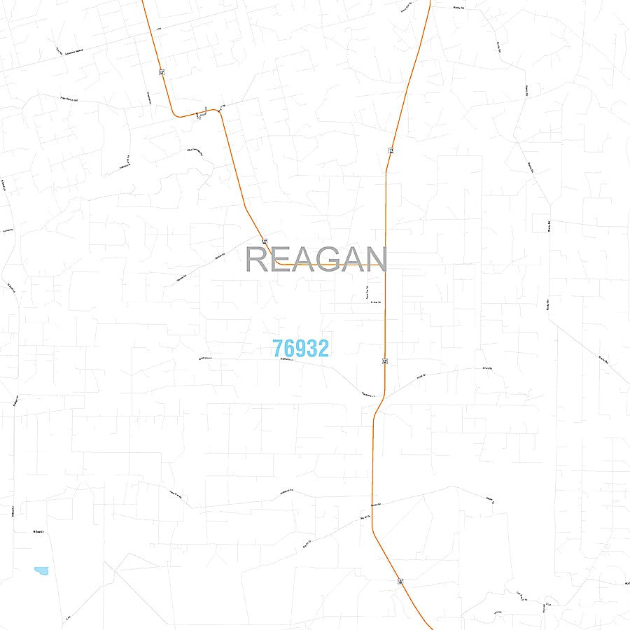 Reagan County, TX Premium Style Wall Map