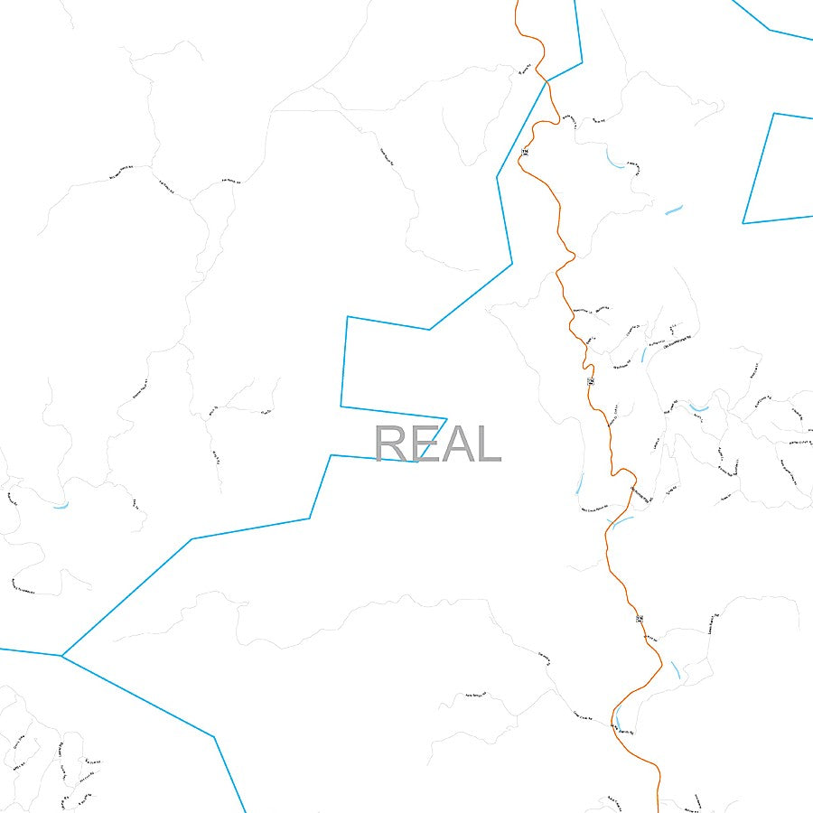 Real County, TX Premium Style Wall Map