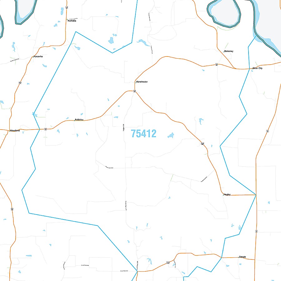 Red River County, TX Premium Style Wall Map