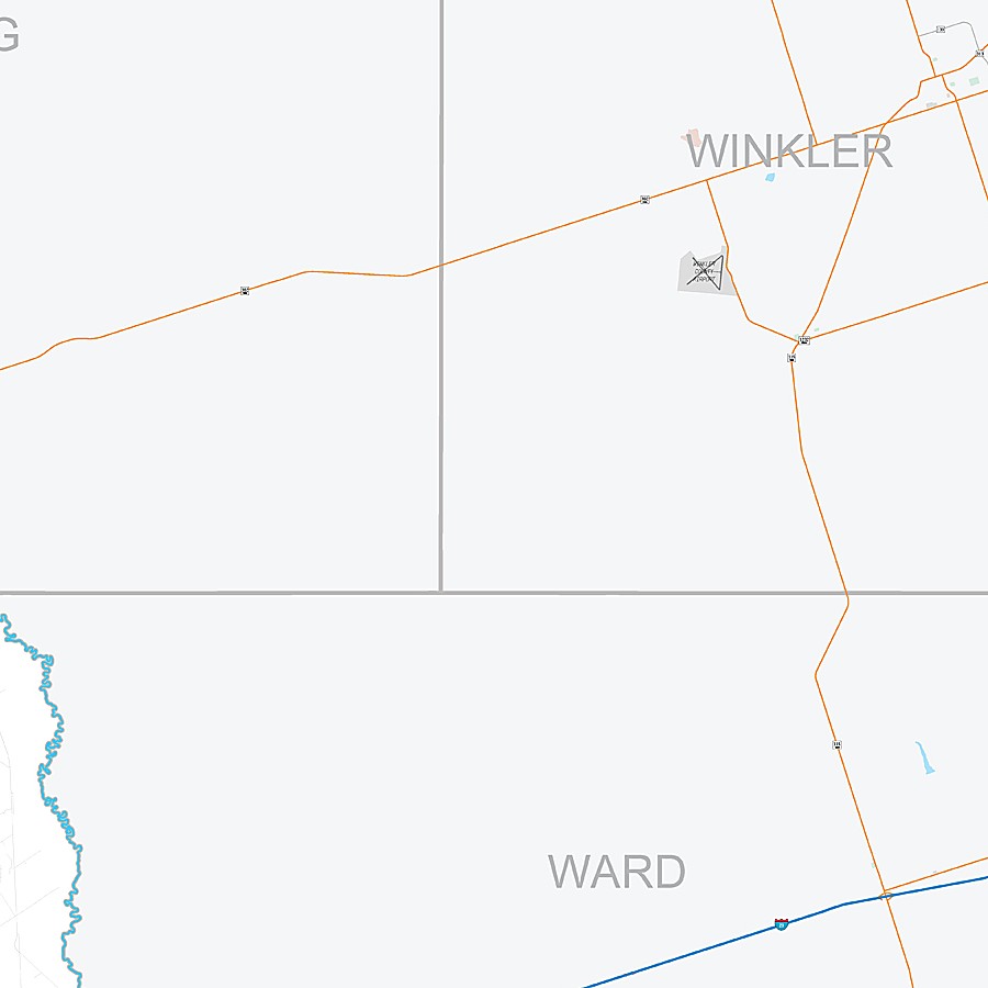 Reeves County, TX Premium Style Wall Map