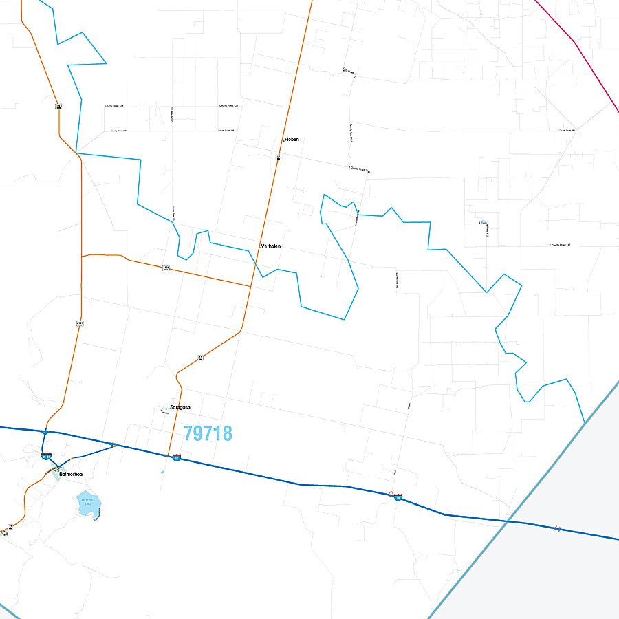 Reeves County, TX Premium Style Wall Map