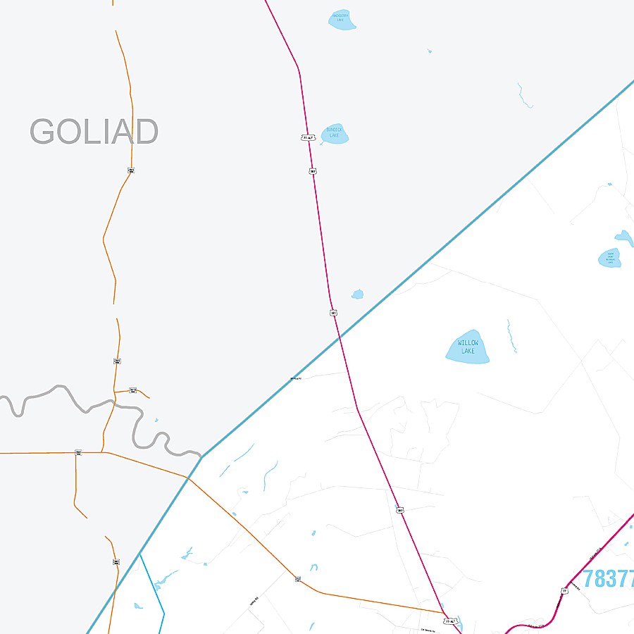 Refugio County, TX Premium Style Wall Map