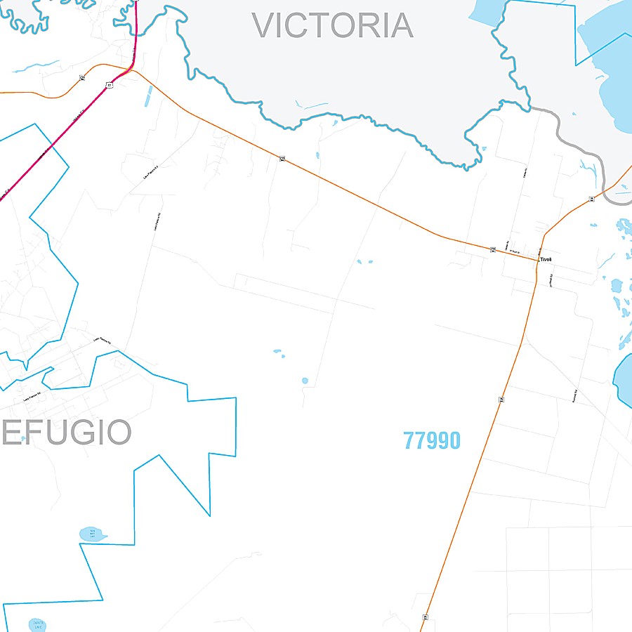 Refugio County, TX Premium Style Wall Map
