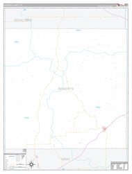 Roberts County, TX Premium Style Wall Map