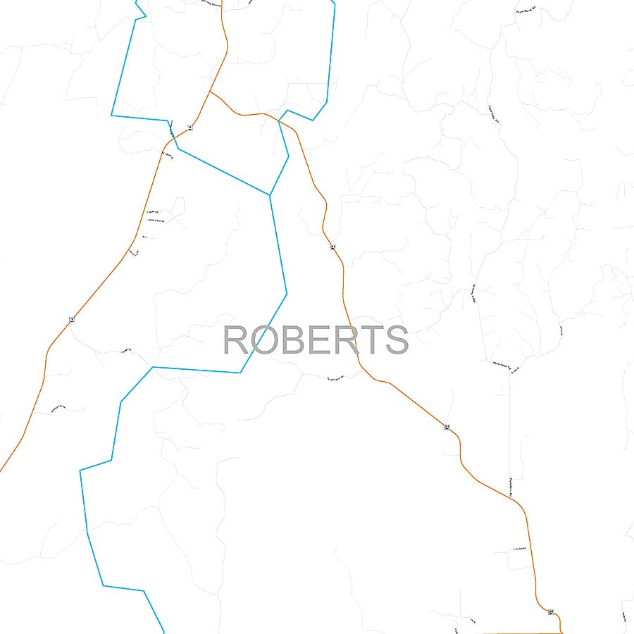 Roberts County, TX Premium Style Wall Map