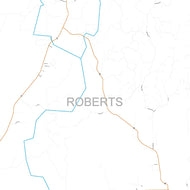 Roberts County, TX Premium Style Wall Map