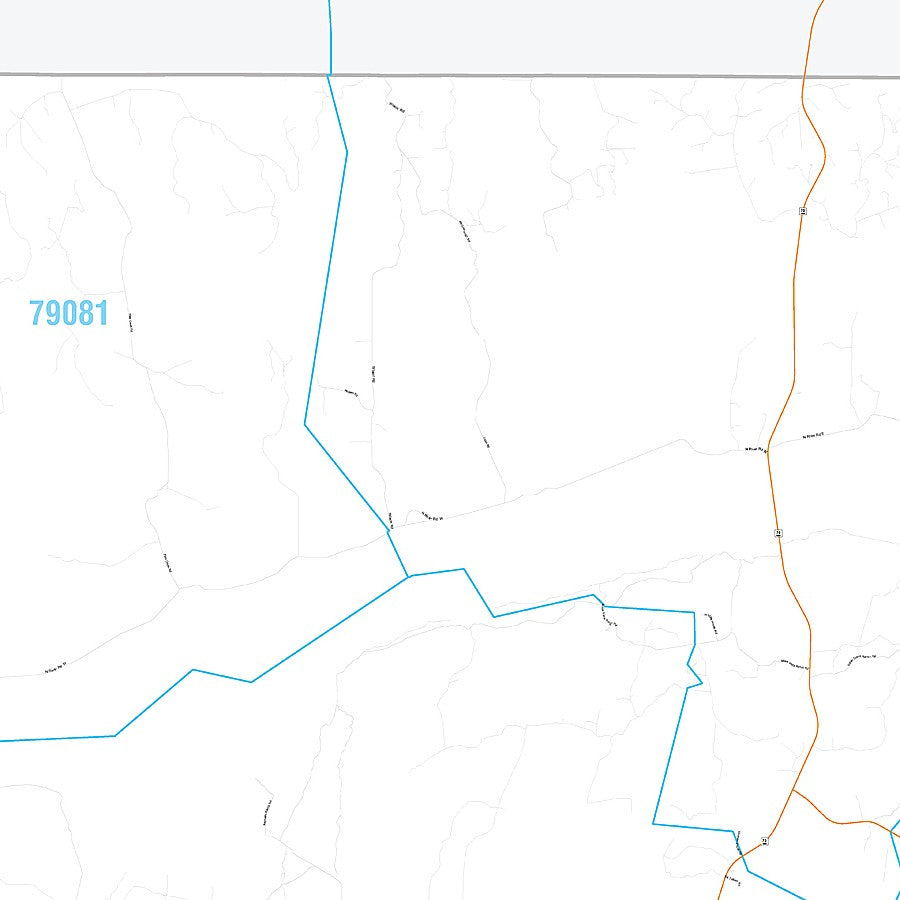 Roberts County, TX Premium Style Wall Map