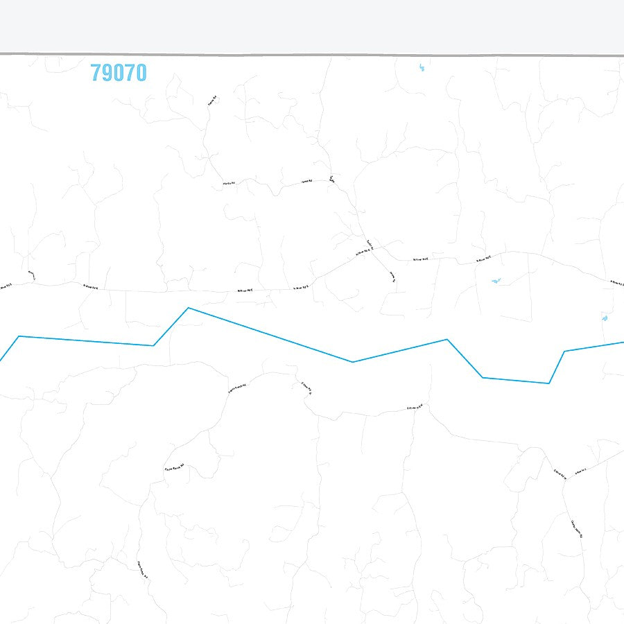Roberts County, TX Premium Style Wall Map