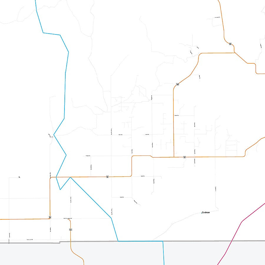 Roberts County, TX Premium Style Wall Map