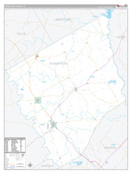Robertson County, TX Premium Style Wall Map