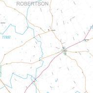 Robertson County, TX Premium Style Wall Map