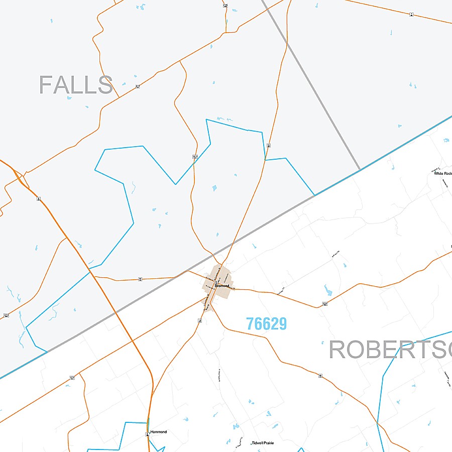 Robertson County, TX Premium Style Wall Map