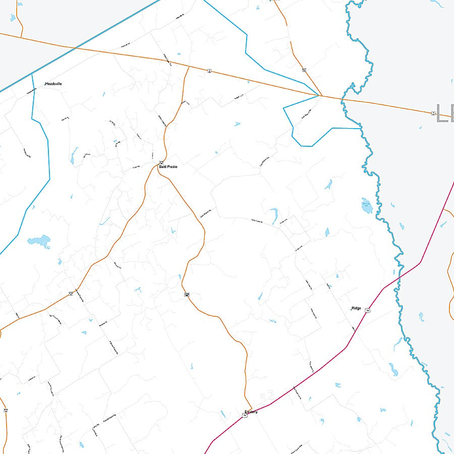 Robertson County, TX Premium Style Wall Map