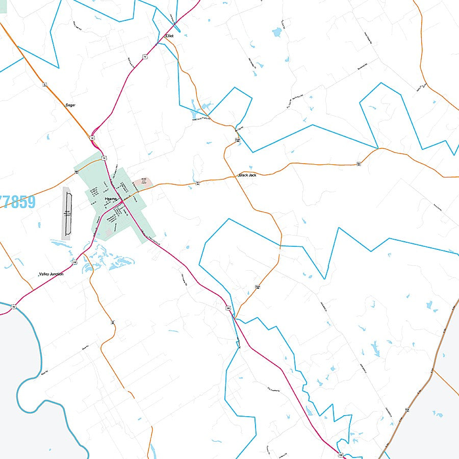 Robertson County, TX Premium Style Wall Map