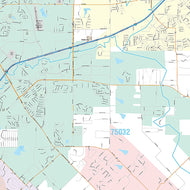 Rockwall County, TX Premium Style Wall Map
