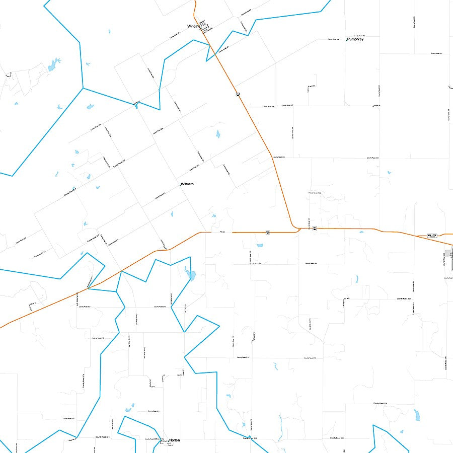 Runnels County, TX Premium Style Wall Map
