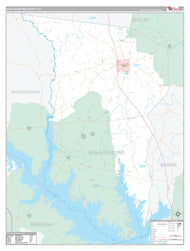 San Augustine County, TX Premium Style Wall Map