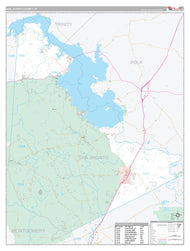 San Jacinto County, TX Premium Style Wall Map
