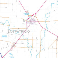 San Patricio County, TX Premium Style Wall Map