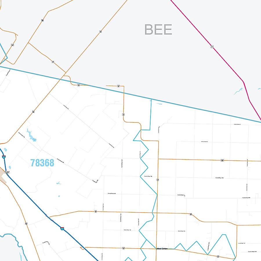 San Patricio County, TX Premium Style Wall Map