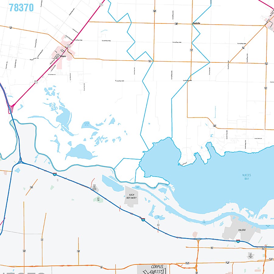 San Patricio County, TX Premium Style Wall Map