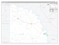 San Saba County, TX Premium Style Wall Map