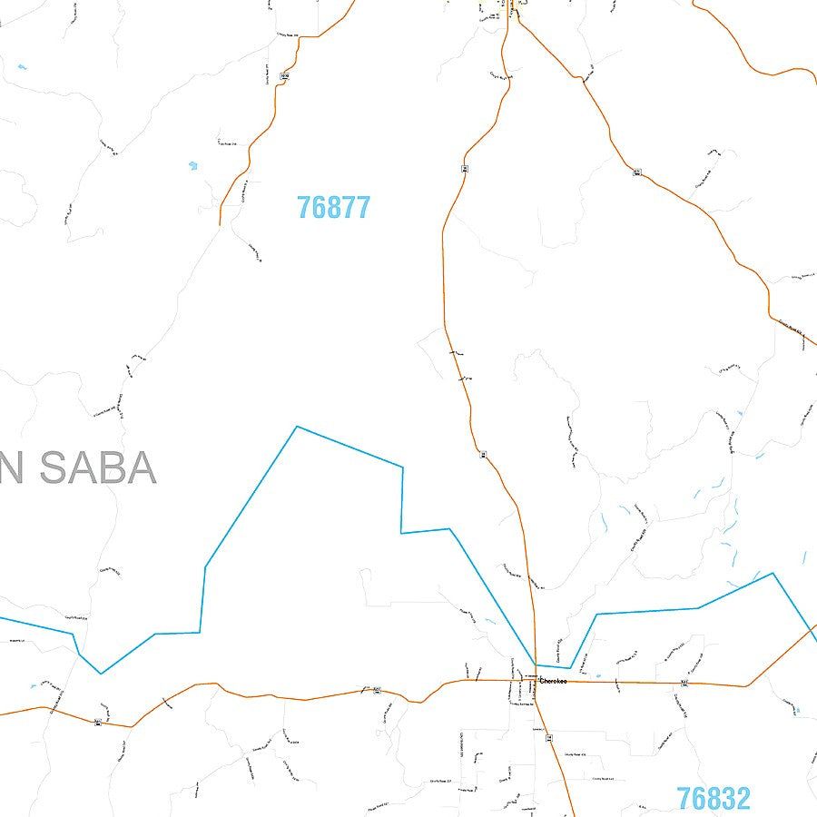 San Saba County, TX Premium Style Wall Map