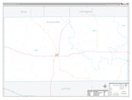 Schleicher County, TX Premium Style Wall Map