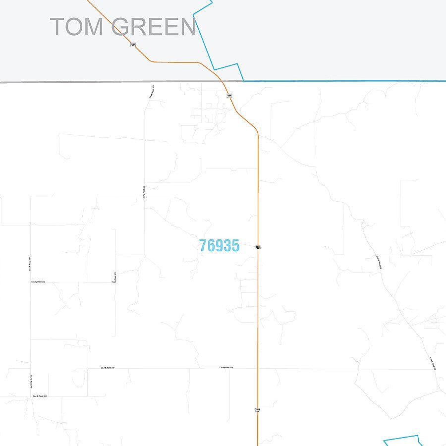 Schleicher County, TX Premium Style Wall Map