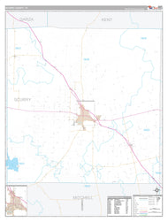 Scurry County, TX Premium Style Wall Map