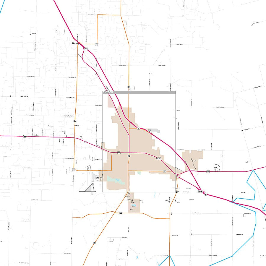 Scurry County, TX Premium Style Wall Map
