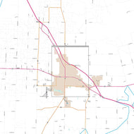 Scurry County, TX Premium Style Wall Map
