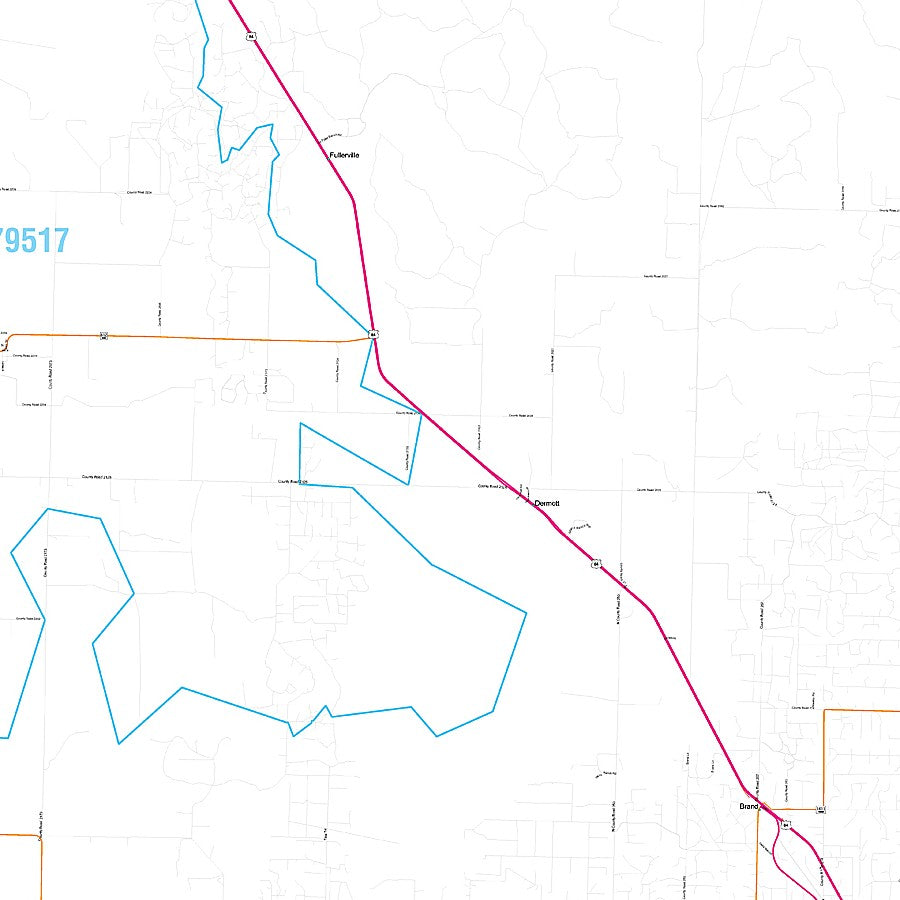Scurry County, TX Premium Style Wall Map