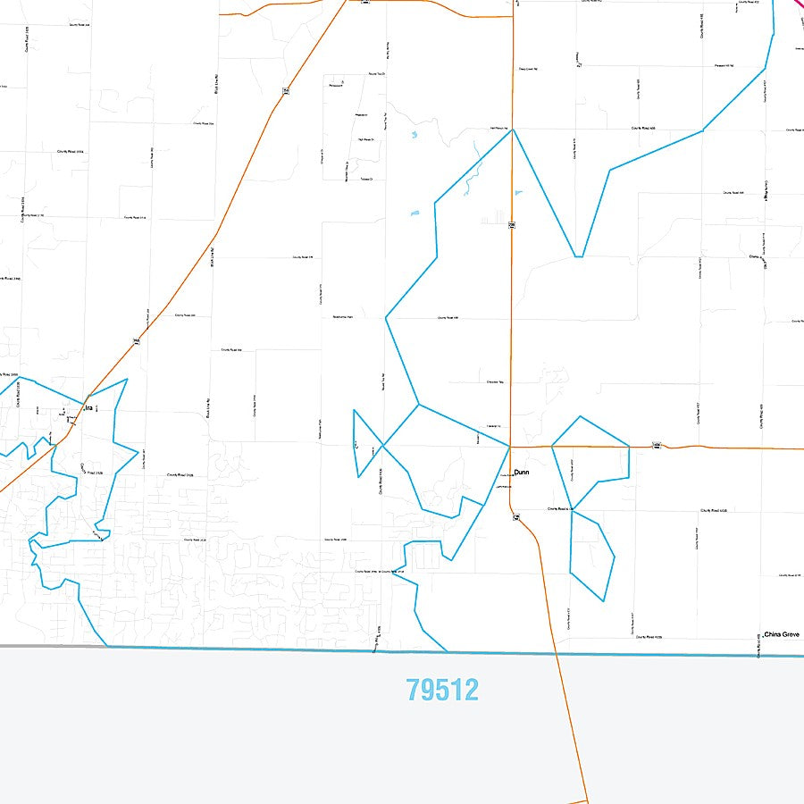 Scurry County, TX Premium Style Wall Map