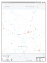 Shackelford County, TX Premium Style Wall Map