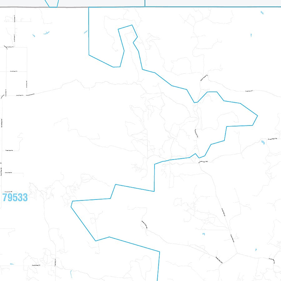 Shackelford County, TX Premium Style Wall Map