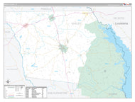 Shelby County, TX Premium Style Wall Map