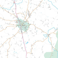 Shelby County, TX Premium Style Wall Map